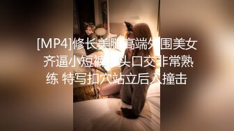 [MP4]修长美腿高端外围美女 齐逼小短裤按头口交非常熟练 特写扣穴站立后入撞击